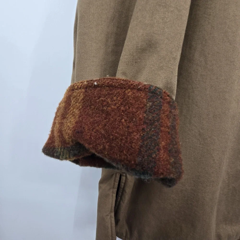 Vintage Reversible WILLIS & GEIGER Hunting Coat Jacket Men L Plaid Brown Outdoor